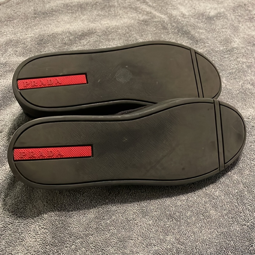 Prada black Women’s suede slip on shoes size EUR 37.5 / US 7.5-8. Also in Plum! - Picture 7 of 10